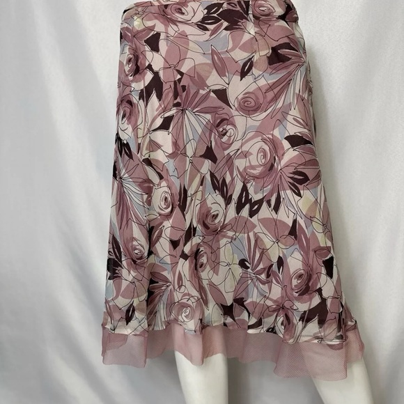 NWT NEW YORK CITY DESIGN SIZE 14 MULTICOLORED SILK SKIRT MSRP 50.00 - Picture 1 of 5